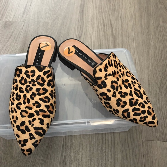 steve madden leopard print mules